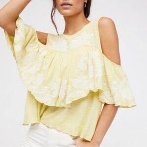 Free People Georgia Embroidered Top